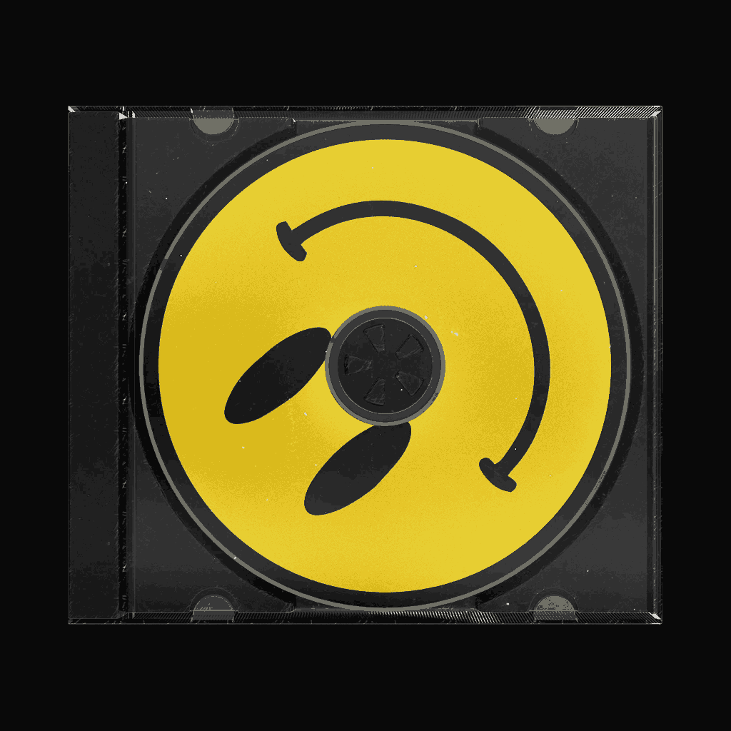 Rotating smiley face CD